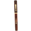 1927 WATERMAN #56 RED WOODGRAIN #6 14K MEDIUM NIB FOUNTAIN PEN RESTORED