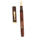 1927 WATERMAN #56 RED WOODGRAIN #6 14K MEDIUM NIB FOUNTAIN PEN RESTORED