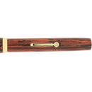1927 WATERMAN #56 RED WOODGRAIN #6 14K MEDIUM NIB FOUNTAIN PEN RESTORED