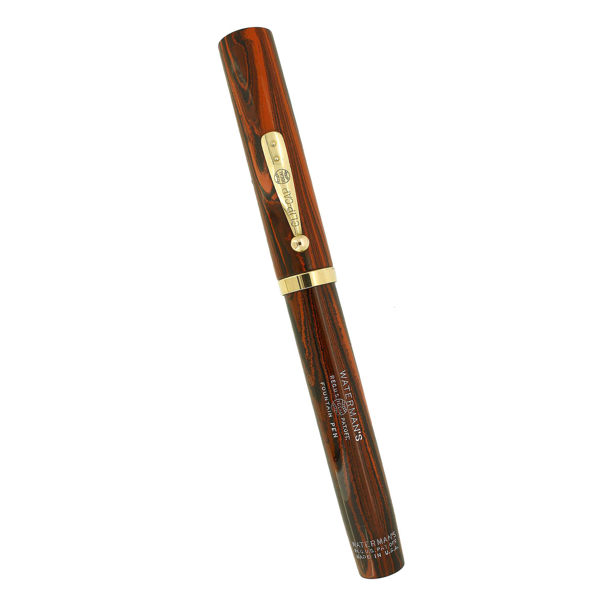 1927Waterman58WoodGrainFountai