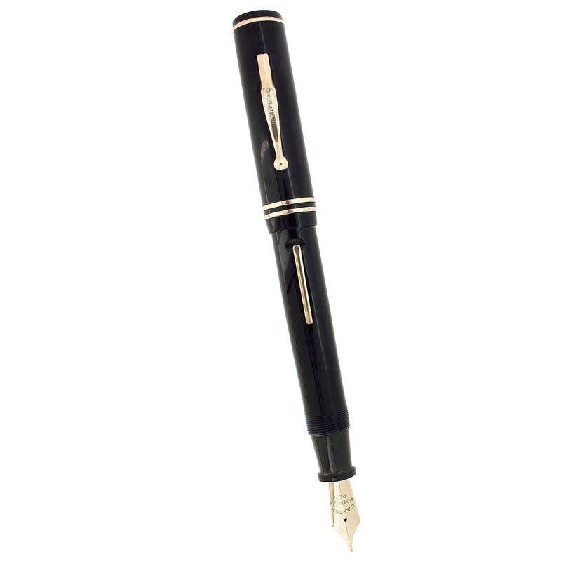 SCARCE CIRCA 1928 CARTER'S OVERSIZE 2117 POLISHED BLACK FOUNTAIN PEN RESTORED OFFERED BY ANTIQUE DIGGER