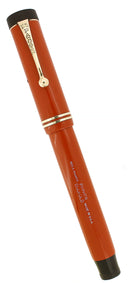 CIRCA 1928 PARKER DUOFOLD SENIOR RED PERMANITE FOUNTAIN PEN RESTORED OFFERED BY ANTIQUE DIGGER