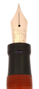 CIRCA 1928 PARKER DUOFOLD SENIOR RED PERMANITE FOUNTAIN PEN RESTORED OFFERED BY ANTIQUE DIGGER