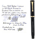 1928 PARKER DUOFOLD SENIOR JET BLACK LUCKY CURVE FOUNTAIN PEN RESTORED OFFERED BY ANTIQUE DIGGER