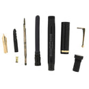 1928 PARKER SENIOR DUOFOLD JET BLACK LUCKY CURVE FOUNTAIN PEN RESTORED OFFERED BY ANTIQUE DIGGER