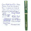 CIRCA 1928 SHEAFFER SENIOR FLAT TOP JADE WHITE DOT FOUNTAIN PEN RESTORED OFFERED BY ANTIQUE DIGGER