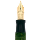 CIRCA 1928 SHEAFFER SENIOR FLAT TOP JADE WHITE DOT FOUNTAIN PEN RESTORED OFFERED BY ANTIQUE DIGGER