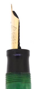 CIRCA 1929 SHEAFFER OVERSIZE JADE GREEN BALANCE FOUNTAIN PEN RESTORED OFFERED BY ANTIQUE DIGGER