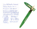 CIRCA 1929 SHEAFFER OVERSIZE JADE GREEN BALANCE FOUNTAIN PEN RESTORED OFFERED BY ANTIQUE DIGGER