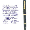CIRCA 1928 WATERMAN 94 BLUE GREEN RIPPLE 9CT CAP BANDING FOUNTAIN PEN RESTORED OFFERED BY ANTIQUE DIGGER