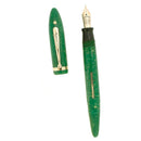 CIRCA 1929 SHEAFFER 1ST YEAR OVERSIZE JADE GREEN BALANCE FOUNTAIN PEN RESTORED OFFERED BY ANTIQUE DIGGER