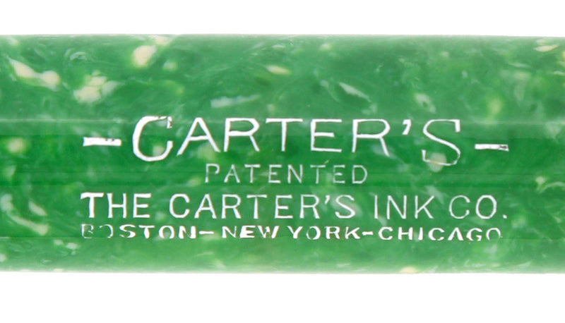 RARE C1930 OVERSIZED CARTER'S STREAMLINE JADE FOUNTAIN PEN RESTORED OFFERED BY ANTIQUE DIGGER
