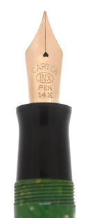 RARE C1930 OVERSIZED CARTER'S STREAMLINE JADE FOUNTAIN PEN RESTORED OFFERED BY ANTIQUE DIGGER