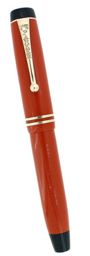 C1930 PARKER STREAMLINE DUOFOLD JR LACQUER RED FOUNTAIN PEN RESTORED OFFERED BY ANTIQUE DIGGER