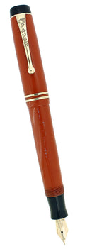 C1930 PARKER STREAMLINE DUOFOLD JR LACQUER RED FOUNTAIN PEN RESTORED OFFERED BY ANTIQUE DIGGER