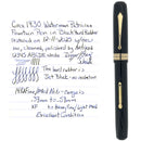 SCARCE 1930 WATERMAN PATRICIAN BLACK HARD RUBBER FOUNTAIN PEN RESTORED EXCELLENT OFFERED BY ANTIQUE DIGGER