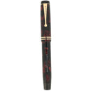 1932 PARKER SENIOR STREAMLINE DUOFOLD BURGUNDY BLACK FOUNTAIN PEN RESTORED OFFERED BY ANTIQUE DIGGER
