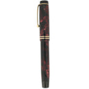 1932 PARKER SENIOR STREAMLINE DUOFOLD BURGUNDY BLACK FOUNTAIN PEN RESTORED OFFERED BY ANTIQUE DIGGER