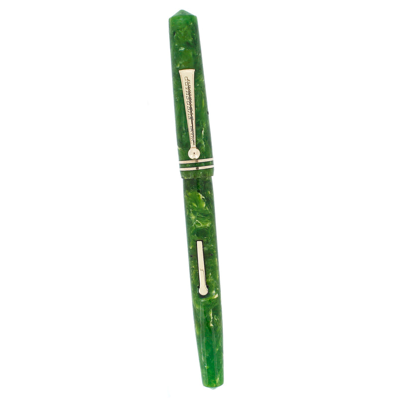 CIRCA 1932 WAHL EVERSHARP EQUIPOISED JADE FOUNTAIN PEN RESTORED OFFERED BY ANTIQUE DIGGER
