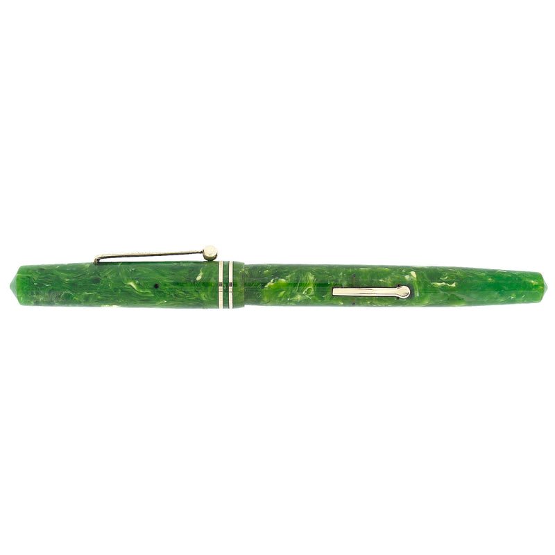 CIRCA 1932 WAHL EVERSHARP EQUIPOISED JADE FOUNTAIN PEN RESTORED OFFERED BY ANTIQUE DIGGER