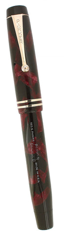 C1934 PARKER JR STREAMLINE DUOFOLD BURGUNDY BLACK FOUNTAIN PEN RESTORED OFFERED BY ANTIQUE DIGGER