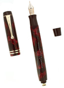 C1934 PARKER JR STREAMLINE DUOFOLD BURGUNDY BLACK FOUNTAIN PEN RESTORED OFFERED BY ANTIQUE DIGGER