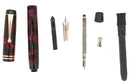 C1934 PARKER JR STREAMLINE DUOFOLD BURGUNDY BLACK FOUNTAIN PEN RESTORED OFFERED BY ANTIQUE DIGGER
