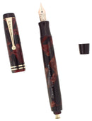 CIRCA 1934 PARKER JR STREAMLINE DUOFOLD BURGUNDY BLACK FOUNTAIN PEN RESTORED OFFERED BY ANTIQUE DIGGER