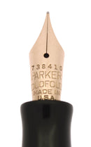 CIRCA 1934 PARKER JR STREAMLINE DUOFOLD BURGUNDY BLACK FOUNTAIN PEN RESTORED OFFERED BY ANTIQUE DIGGER