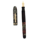 CIRCA 1936 CONKLIN NOZAC GREY & RED MARBLED FOUNTAIN PEN RESTORED OFFERED BY ANTIQUE DIGGER
