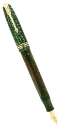 1936 PARKER VACUMATIC SENIOR EMERALD PEARL FOUNTAIN PEN SCARCE OFFERED BY ANTIQUE DIGGER