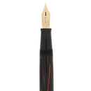CIRCA 1936 WATERMAN DE LUXE INK-VUE JET BLACK 14K KEYHOLE FLEX NIB FOUNTAIN PEN RESTORED OFFERED BY ANTIQUE DIGGER