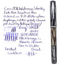 CIRCA 1936 WATERMAN INK-VUE SILVER RAY 14K RED KEYHOLE FLEX NIB FOUNTAIN PEN RESTORED OFFERED BY ANTIQUE DIGGER