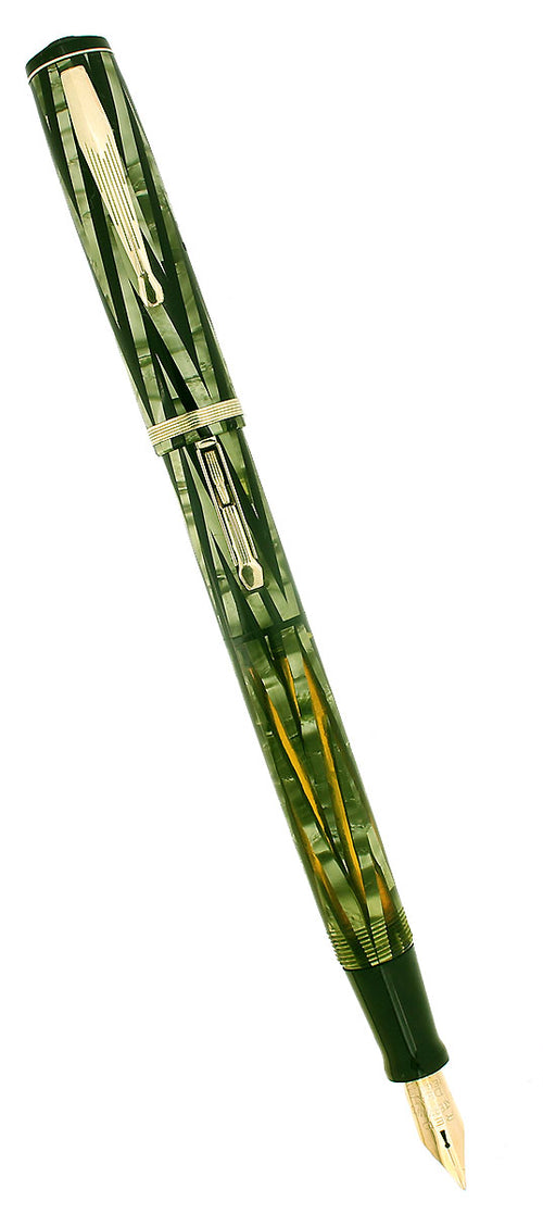 Waterman ink-vue 万年筆 ヴィンテージ 30年代 IDEAL CIRCA 1936 WATERMAN INK VUE EMERALD RAY RED KEYHOLE FLEX NIB FOUNTAIN