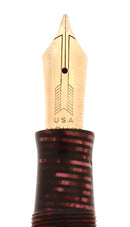 1937 PARKER VACUMATIC SENIOR BURGUNDY PEARL FOUNTAIN PEN & PENCIL RESTORED SCARCE OFFERED BY ANTIQUE DIGGER