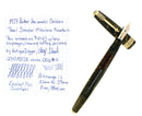 1937 PARKER VACUMATIC GOLDEN PEARL SLENDER MAXIMA DOUBLE JEWEL FOUNTAIN PEN RESTORED