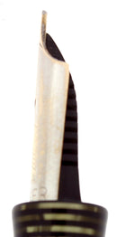 RARE 1937 PARKER SENIOR MAXIMA SILVER PEARL VACUMATIC CAP BAND FOUNTAIN PEN RESTORED OFFERED BY ANTIQUE DIGGER