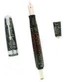 RARE 1937 PARKER SENIOR MAXIMA SILVER PEARL VACUMATIC CAP BAND FOUNTAIN PEN RESTORED OFFERED BY ANTIQUE DIGGER