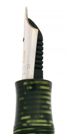 1937 PARKER VACUMATIC EMERALD PEARL DJ MAJOR STAR CLIP FOUNTAIN PEN RESTORED OFFERED BY ANTIQUE DIGGER