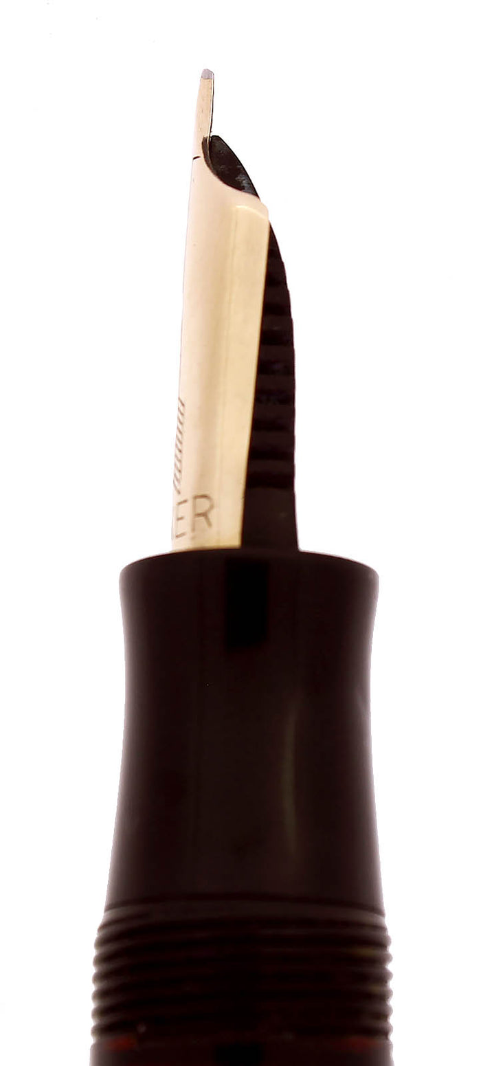 1937 PARKER VACUMATIC JET BLACK SENIOR MAXIMA FOUNTAIN PEN RESTORED