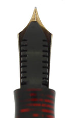 1938 PARKER SLENDER MAXIMA VACUMATIC BURGUNDY PEARL DOUBLE JEWEL FOUNTAIN PEN RESTORED OFFERED BY ANTIQUE DIGGER