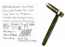 1938 PARKER SHADOW WAVE VACUMATIC GREEN PEARL DOUBLE JEWEL FOUNTAIN PEN RESTORED OFFERED BY ANTIQUE DIGGER