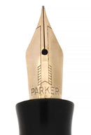 1938 PARKER SHADOW WAVE VACUMATIC GREEN PEARL DOUBLE JEWEL FOUNTAIN PEN RESTORED OFFERED BY ANTIQUE DIGGER