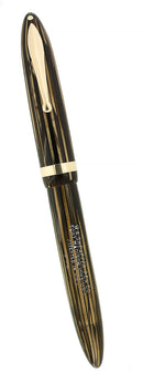 CIRCA 1938 WHITE DOT SHEAFFER GOLDEN BROWN BALANCE FOUNTAIN PEN RESTORED OFFERED BY ANTIQUE DIGGER