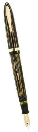 CIRCA 1938 WHITE DOT SHEAFFER GOLDEN BROWN BALANCE FOUNTAIN PEN RESTORED OFFERED BY ANTIQUE DIGGER