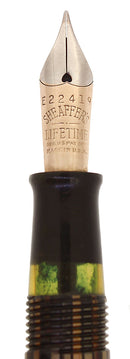 CIRCA 1938 WHITE DOT SHEAFFER GOLDEN BROWN BALANCE FOUNTAIN PEN RESTORED OFFERED BY ANTIQUE DIGGER