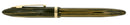 C1938 SHEAFFER LONG SLENDER BALANCE GOLDEN BROWN STRIATED FOUNTAIN PEN RESTORED OFFERED BY ANTIQUE DIGGER