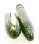 C1938 SHEAFFER GREEN STRIATED OVERSIZE BALANCE OFF CATALOG JEWELERS BAND FOUNTAIN PEN RESTORED OFFERED BY ANTIQUE DIGGER