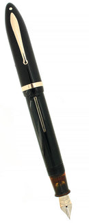 CIRCA 1938 SHEAFFER JET BLACK OVERSIZE BALANCE FOUNTAIN PEN RESTORED OFFERED BY ANTIQUE DIGGER
