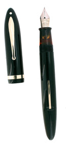 CIRCA 1938 SHEAFFER JET BLACK OVERSIZE BALANCE FOUNTAIN PEN RESTORED OFFERED BY ANTIQUE DIGGER